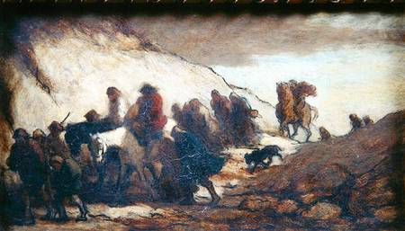 The Fugitives or The Emigrants à Honoré Daumier