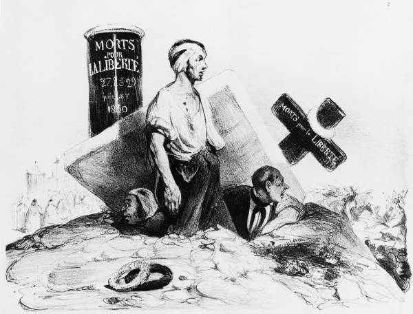 Revol.Juillet 1830 / Caric. de H.Daumier à Honoré Daumier
