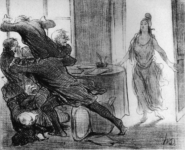 Chute du cabinet Guizot 1848 / Daumier à Honoré Daumier