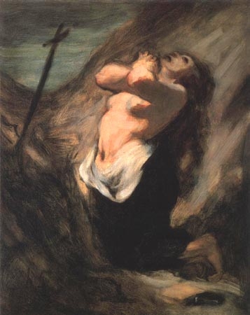 Madeleine dans le désert à Honoré Daumier