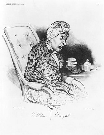 La Potion, Draught, from ''Galerie physionomique'', plate 2 from ''Le Charivari'', 19th November 183 à Honoré Daumier