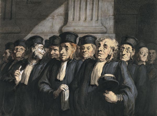 The Lawyers for the Prosecution à Honoré Daumier