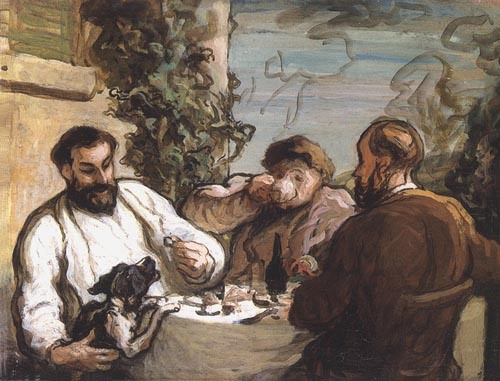 le déjeuner à la campagne à Honoré Daumier