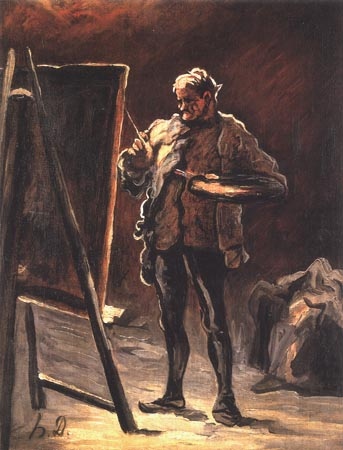 le Peintre devant son tableau à Honoré Daumier