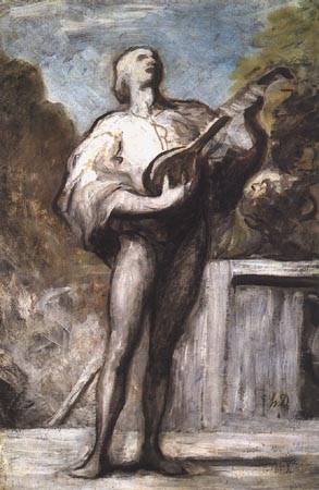 le troubadour à Honoré Daumier