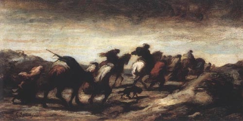 les fugitifs à Honoré Daumier