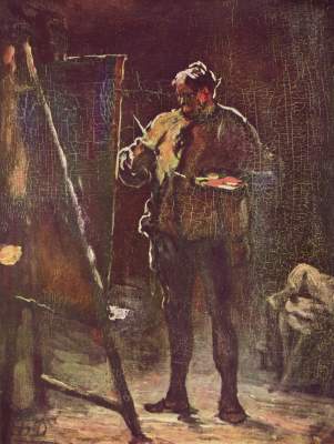 Le peintre avant le chevalet à Honoré Daumier