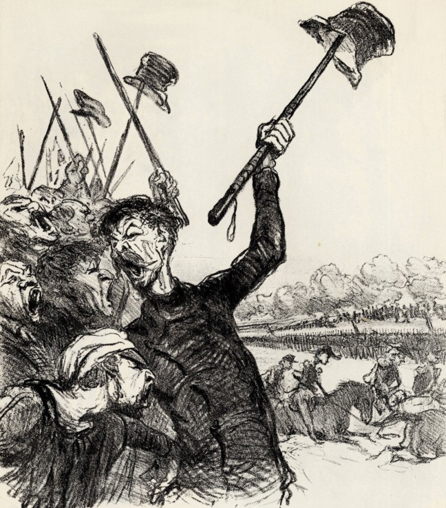 Ratapoil and his staff: Long live the Emperor! à Honoré Daumier