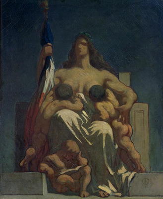 The Republic, 1848 (oil on canvas) à Honoré Daumier