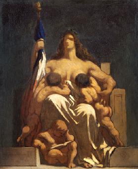 La Republique (Mother nursing her children). Oil on canvas (1848) 73 x 60 cm R.F. 1644 Musee d''Orsa