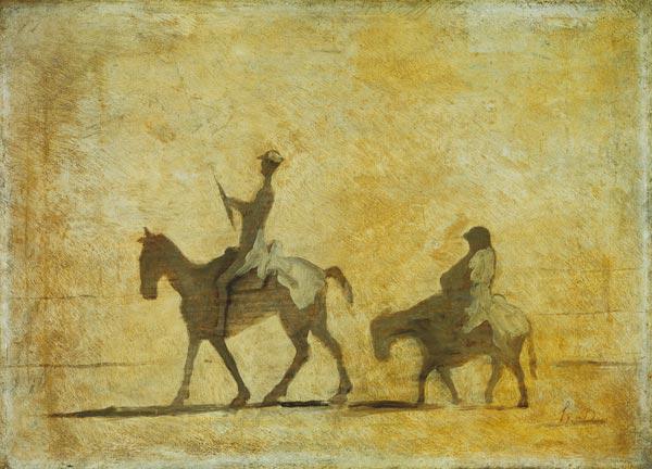 Don Quichote et Sancho Pancha.
