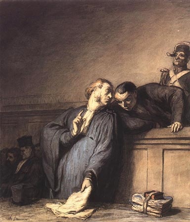 une cause criminelle à Honoré Daumier