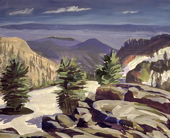Mountain Vista, at Lassen Volcanic National Park, 2000 (acrylic on canvas)  à Howard  Ganz