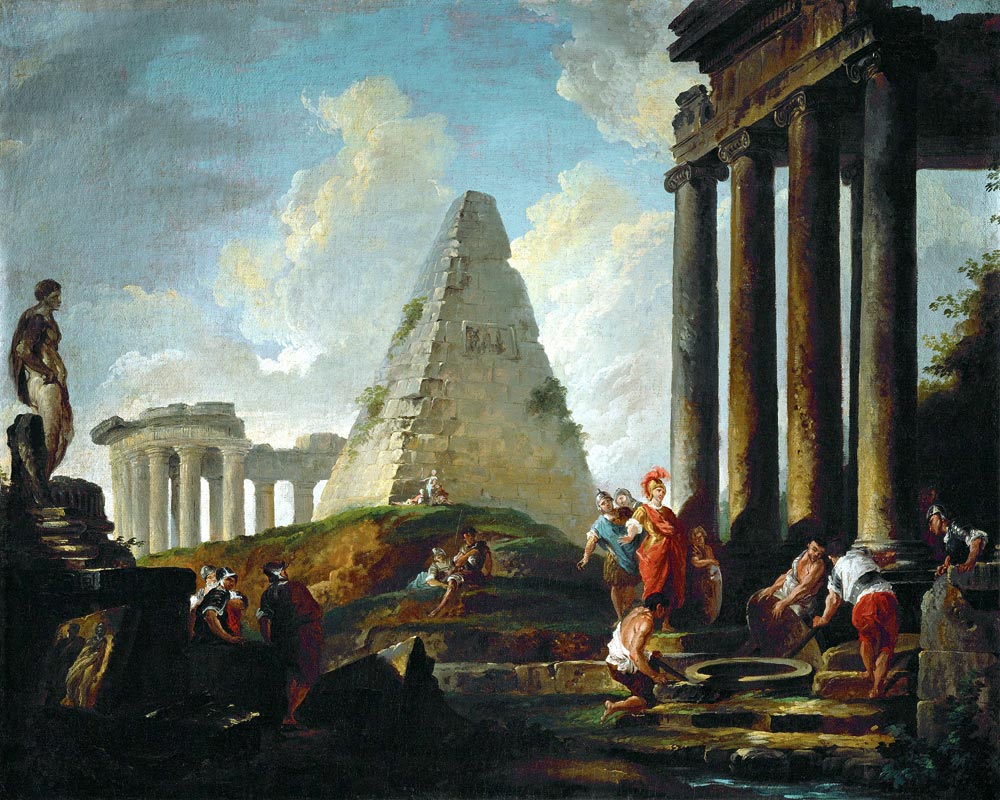 Alexander the Great Before the Tomb of Achilles à Hubert Robert