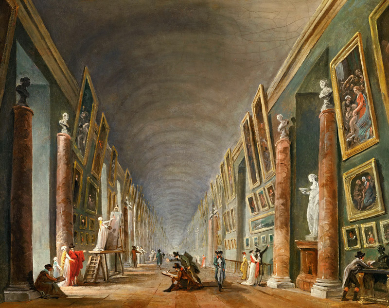 The Grand Galery of the Louvre à Hubert Robert