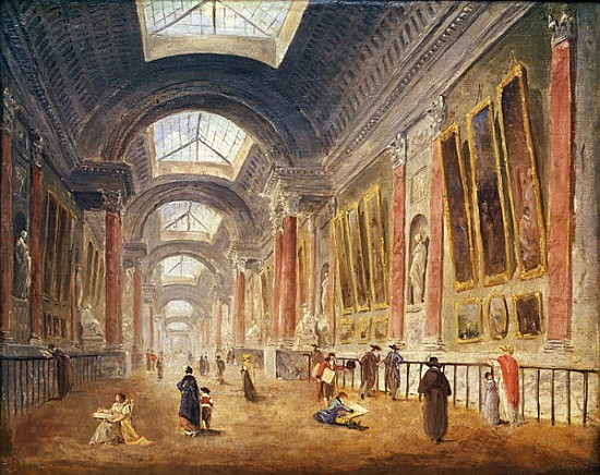 The Grande Galerie of the Louvre à Hubert Robert