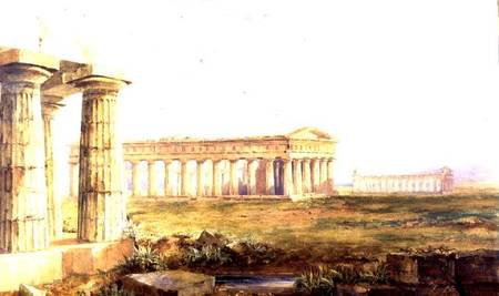 The Temples at Paestum à Hugh William Williams