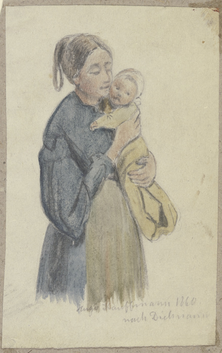 Frau mit Kind auf dem Arm à Hugo Kauffmann