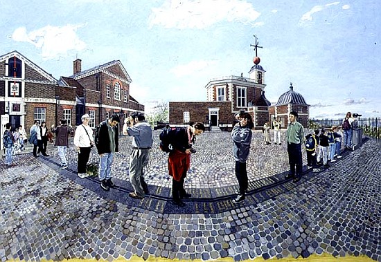 East and West from Greenwich, 1997 (oil on board)  à Huw S.  Parsons