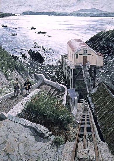 Ramsey Island from St. David''s Head, Dyfed, 1994 (gouache on card)  à Huw S.  Parsons