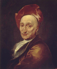 Bildnis des Schriftstellers und Philosophen Bernard Bovier le Fontenelle. à Hyacinthe Rigaud