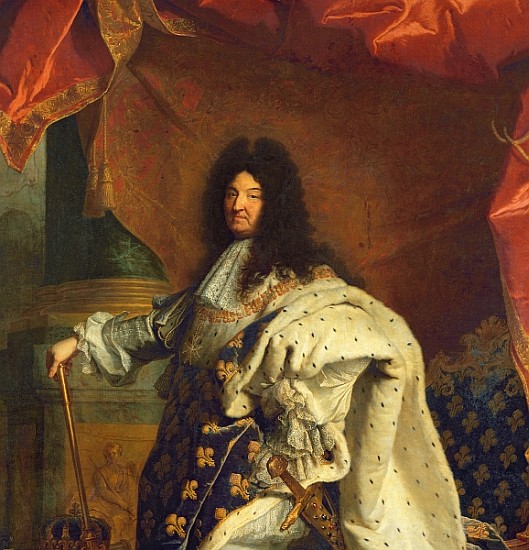 Louis XIV in Royal Costume, 1701 (detail of 59867) à Hyacinthe Rigaud
