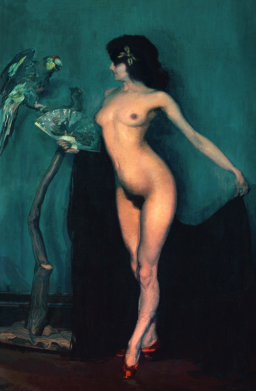 Nude Woman and Parrot à Ignazio Zuloaga