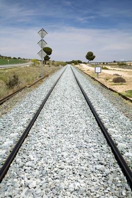 rail train with sign