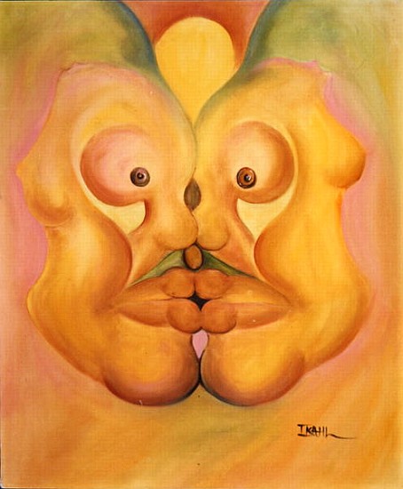 The Kiss (oil on canvas)  à Ikahl  Beckford