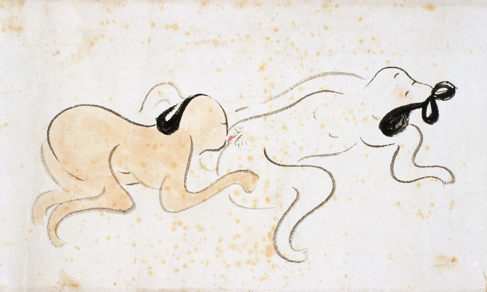 A 'Shunga' (erotic painting) ink on paper à Ike no Taiga