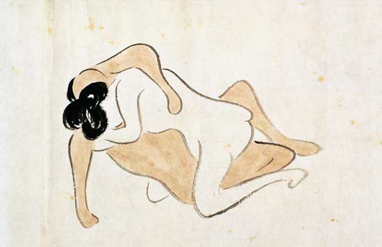 A 'Shunga' (erotic painting) à Ike no Taiga