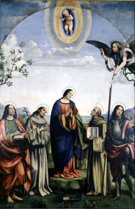 Annunciation and Saints à Il Francia