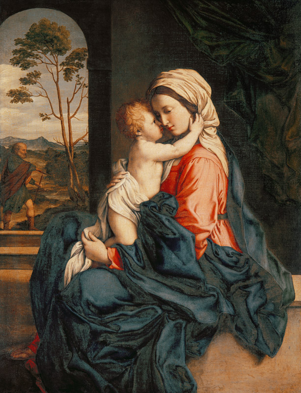 The Virgin and Child Embracing à Il (Giovanni Battista Salvi) Sassoferrato