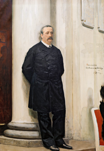 Portrait of the composer and chemist Alexander Borodin (1833-1887) à Ilja Efimowitsch Repin