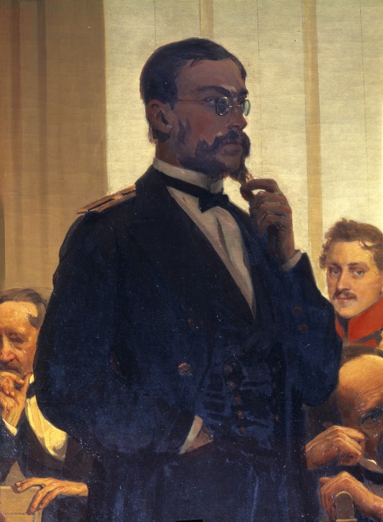 The composer Nikolay Rimsky-Korsakov (Detail of the painting Slavonic composers) à Ilja Efimowitsch Repin
