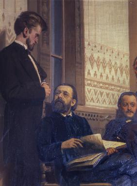 The composers Milan Napravnik and Bedrich Smetana (Detail of the painting Slavonic composers)