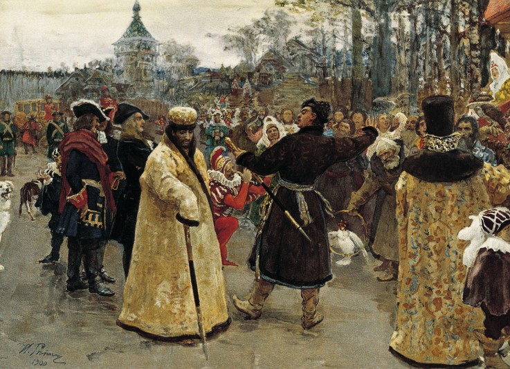 The Tsars Ivan Alexeyevich and Pyotr Alexeyevich of Russia à Ilja Efimowitsch Repin