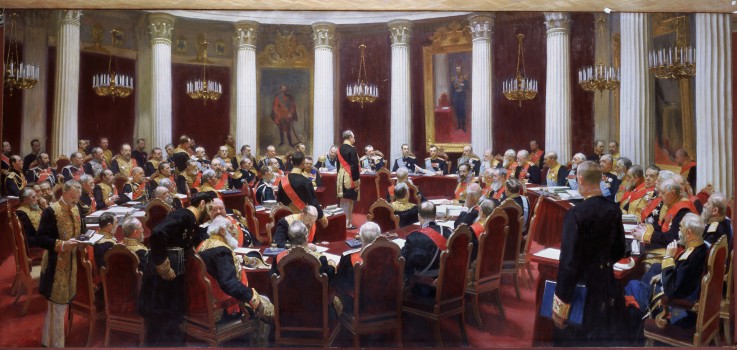 The centenary session of the State Council in the Marie Palace on May 5, 1901 à Ilja Efimowitsch Repin