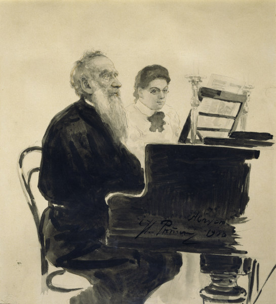 Leo Tolstoj / Aquarell von Repin à Ilja Efimowitsch Repin