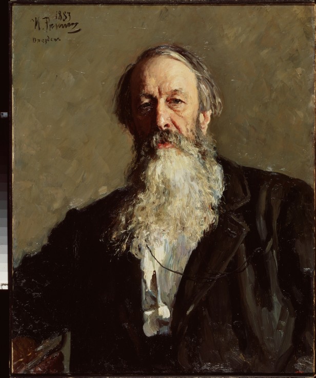 Portrait of the critic Vladimir Stasov (1824-1906) à Ilja Efimowitsch Repin