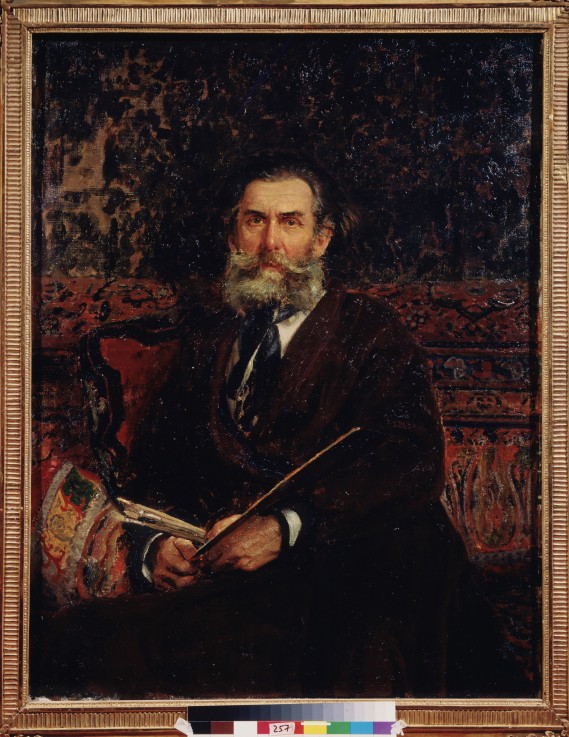 Portrait of the artist Alexei Bogolyubov (1824-1896) à Ilja Efimowitsch Repin