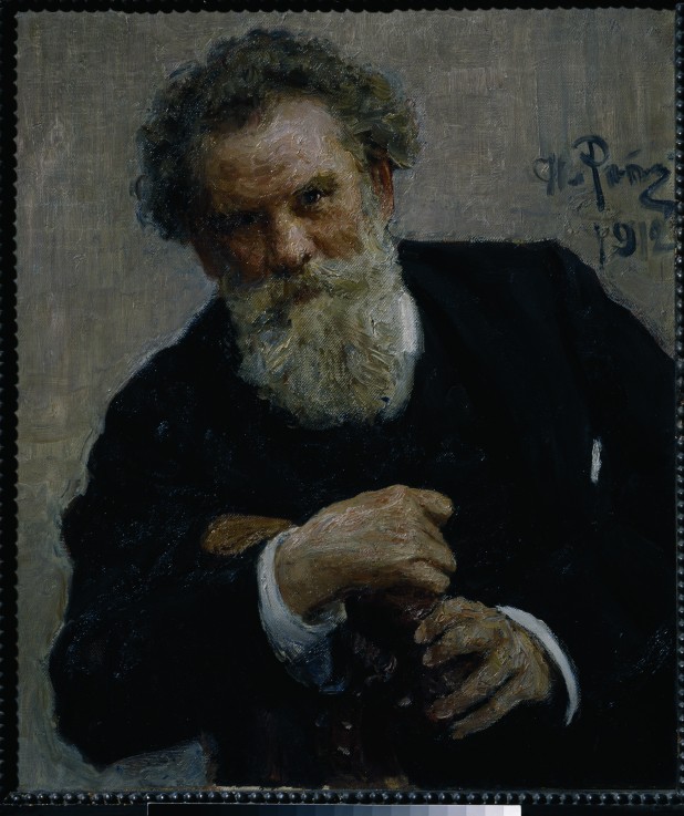 Portrait of the author Vladimir Korolenko (1853-1921) à Ilja Efimowitsch Repin