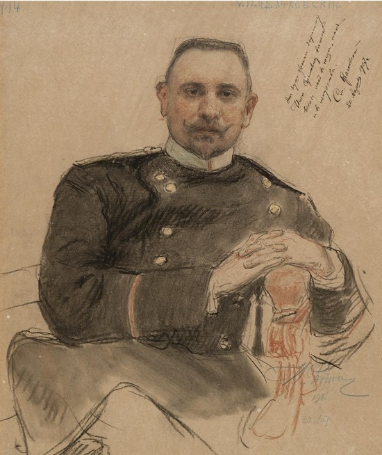 Portrait of Stepan Petrovich Krachkovsky (1866 1913) à Ilja Efimowitsch Repin