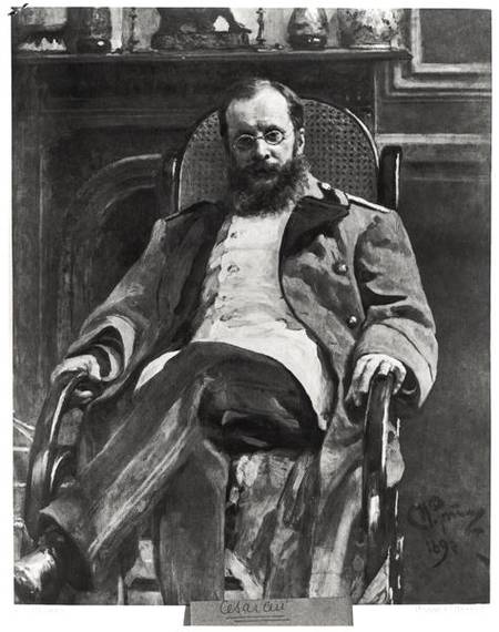 Portrait of Cesar Cui (1835-1918) 1890 à Ilja Efimowitsch Repin