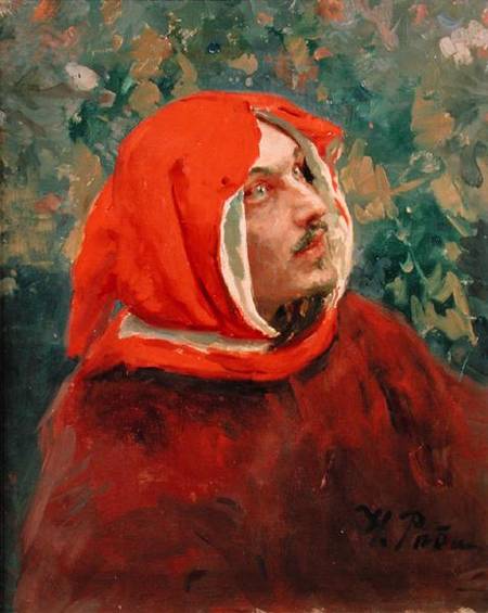 Portrait of Dante Alighieri (1265-1321) à Ilja Efimowitsch Repin