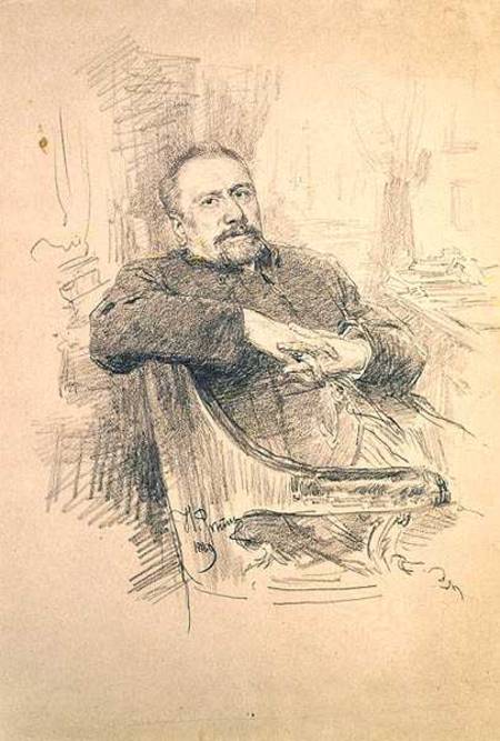 Portrait of Nikolaj Leskov (1831-95) à Ilja Efimowitsch Repin