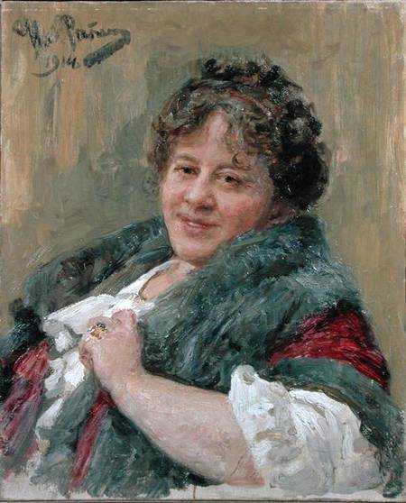 Portrait of Tatiana Olga Shchepkina-Kupernik (1874-1952) à Ilja Efimowitsch Repin