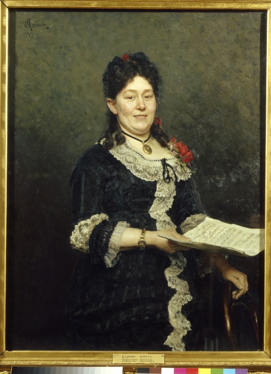 Portrait of the opera singer Alexandra Molas (1845-1929) à Ilja Efimowitsch Repin