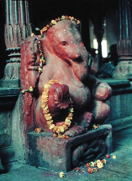The elephant god, Ganesh à École indienne
