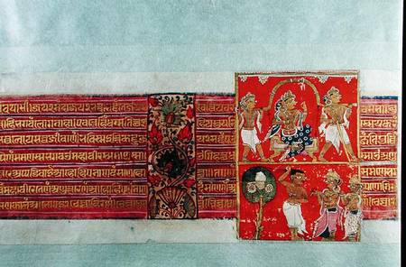Two scenes from the Kalpasutra, Mandu à École indienne